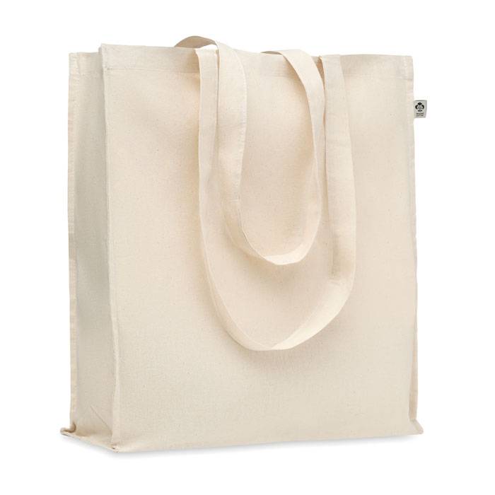 Sac totebag avec logo coton écru biologique 140g/m² avec soufflet 38x9x42cm à Toulon