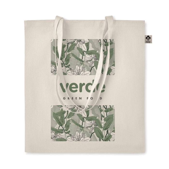 sac tote bag personnalisé avec logo coton écru biologique 140g/m² 38x42cm à Lyon