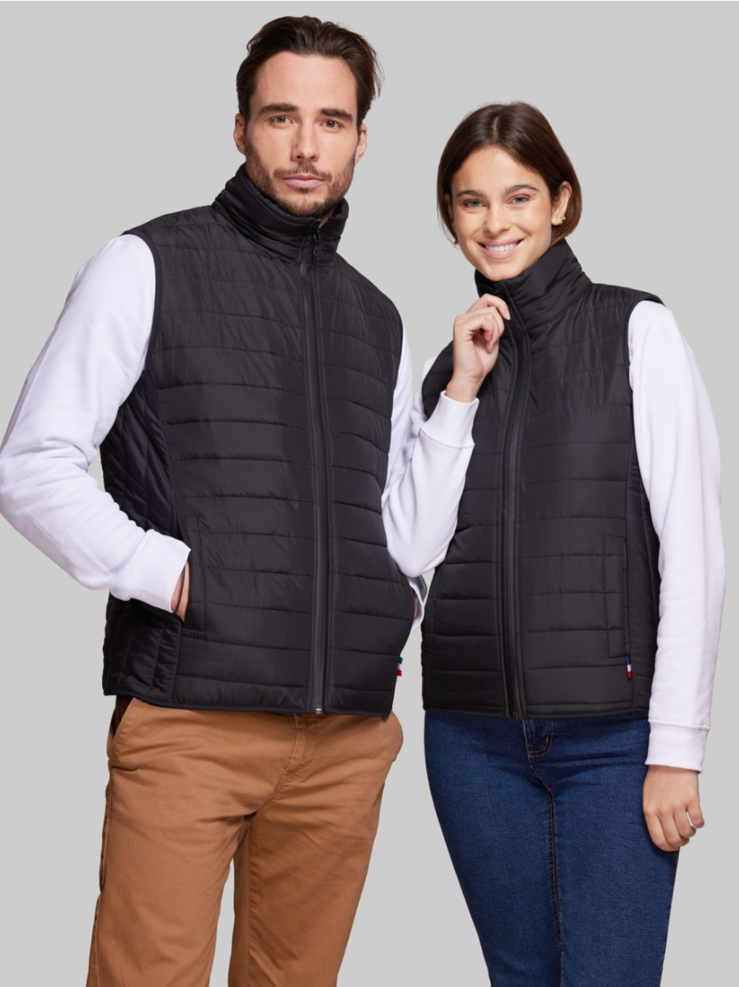 Doudoune sans manches Made in France personnalisée