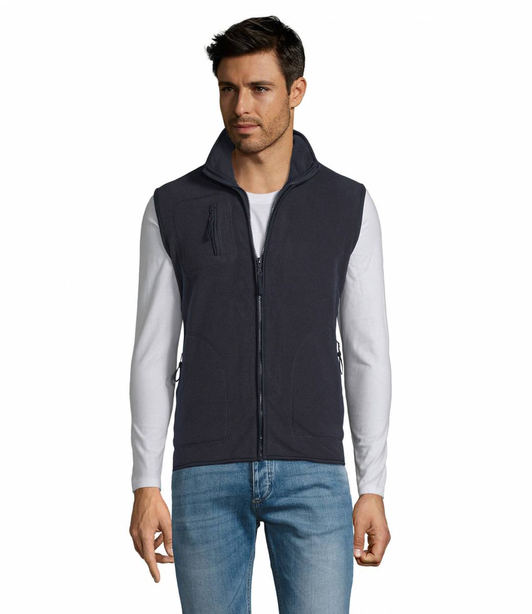 OPE-90116 - Gilet polaire unisexe sans manches 100% polyester personnalisé à Lyon