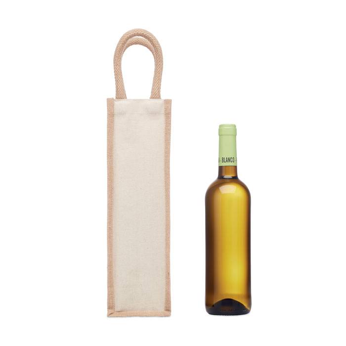 sac tote bag personnalisable pour bouteille de vin jute et coton 320g/m² à Rennes