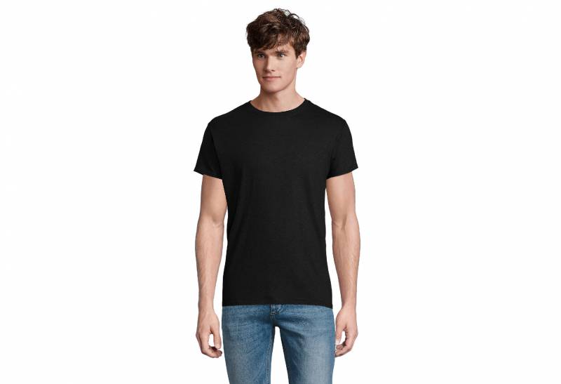 T-shirt personnalisé noir SOLS EPIC manches courtes en coton bio personnalisable